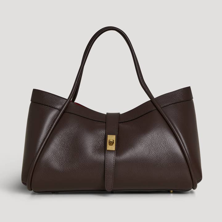Voemièn - Wholesale Top Handle Bag - Women's - Mayfair Bag in Dark Brown Togo Leather0