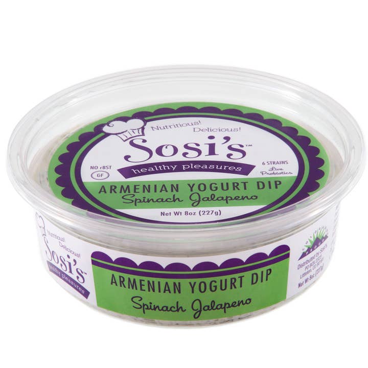 Armenian Yogurt Dip - Spinach Jalapeno for wholesale by Sosi's