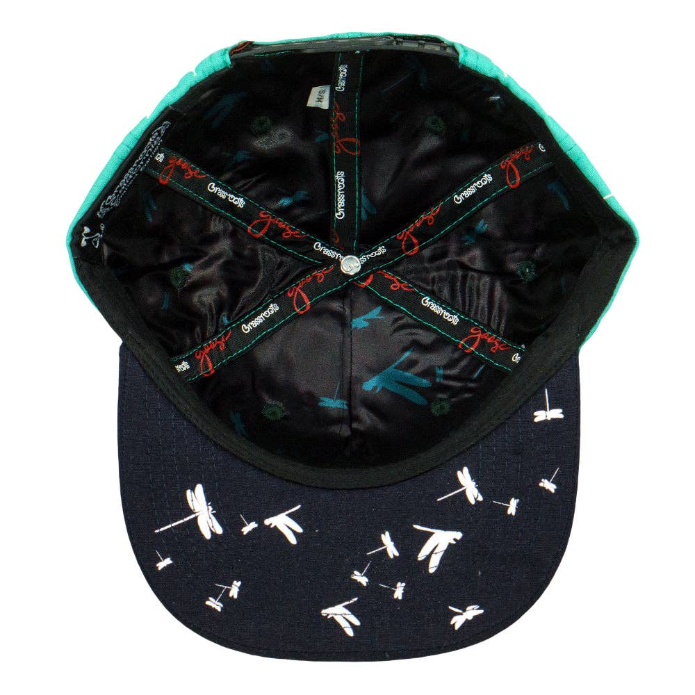 Goose Dragonfly Turquoise Snapback Hat for wholesale on Faire1