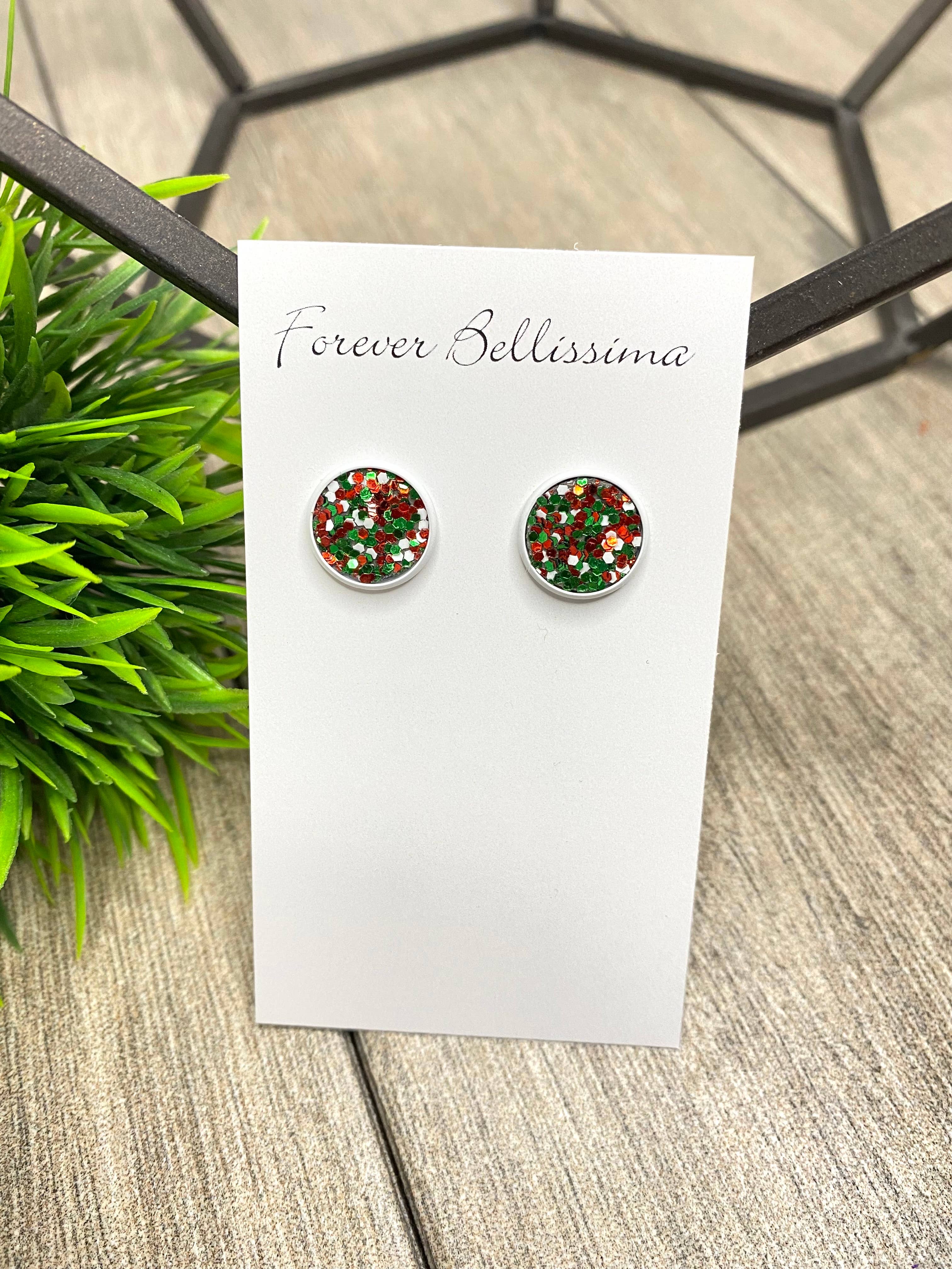 Forever Bellissima - Wholesale Stud/Post Earrings - Christmas Stud Earrings | Glitter & Glam Stud Earrings1