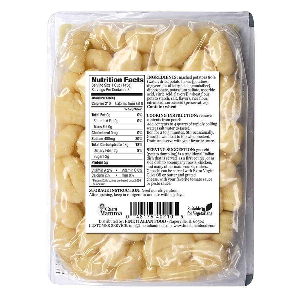 Fine Italian Food - Wholesale Pasta - Mantova Cara Mamma Potato Gnocchi, 1 lb.4