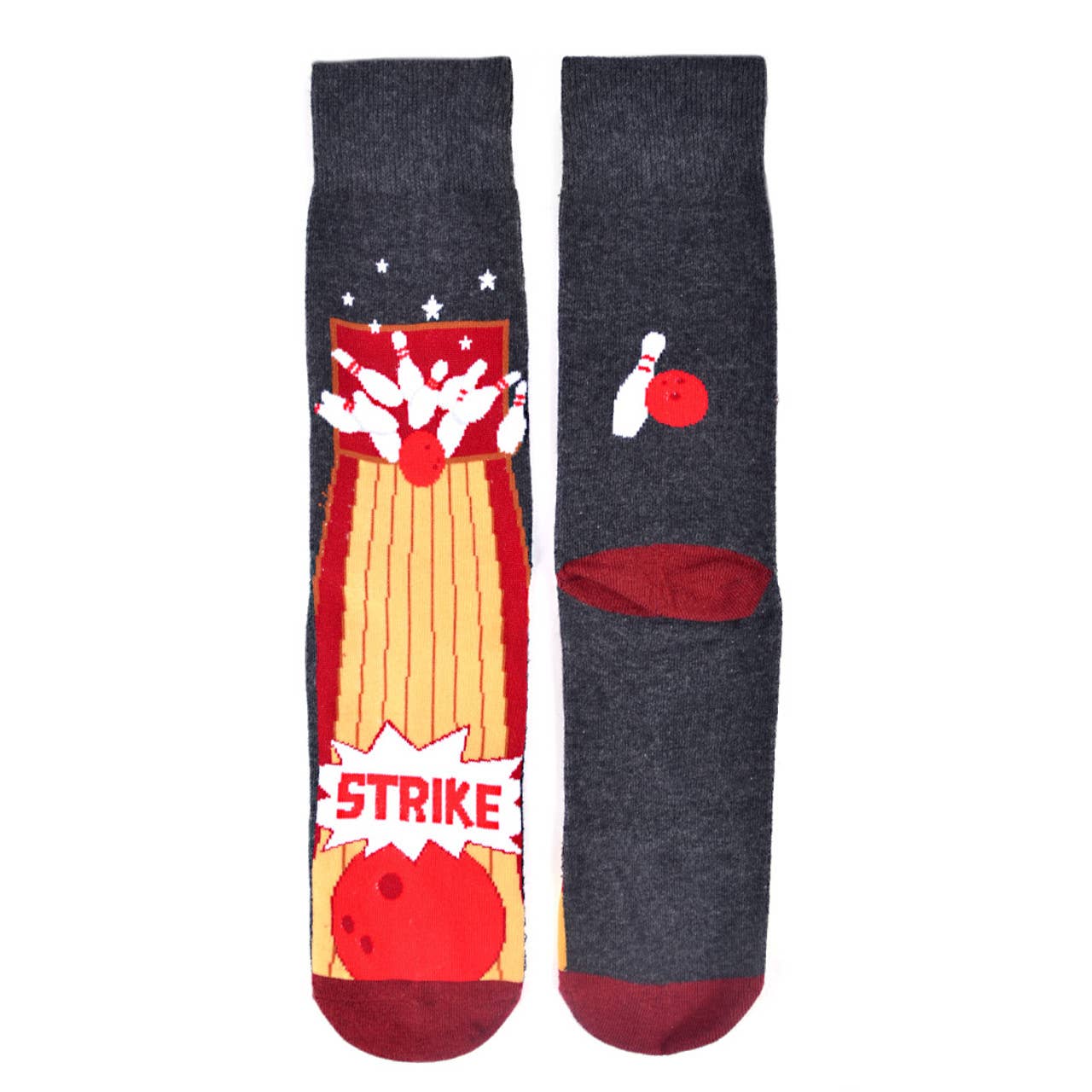 Selini New York - Wholesale Socks - Men's - Men's Bowling STRIKE Novelty Socks - NVS19572-CHAR3