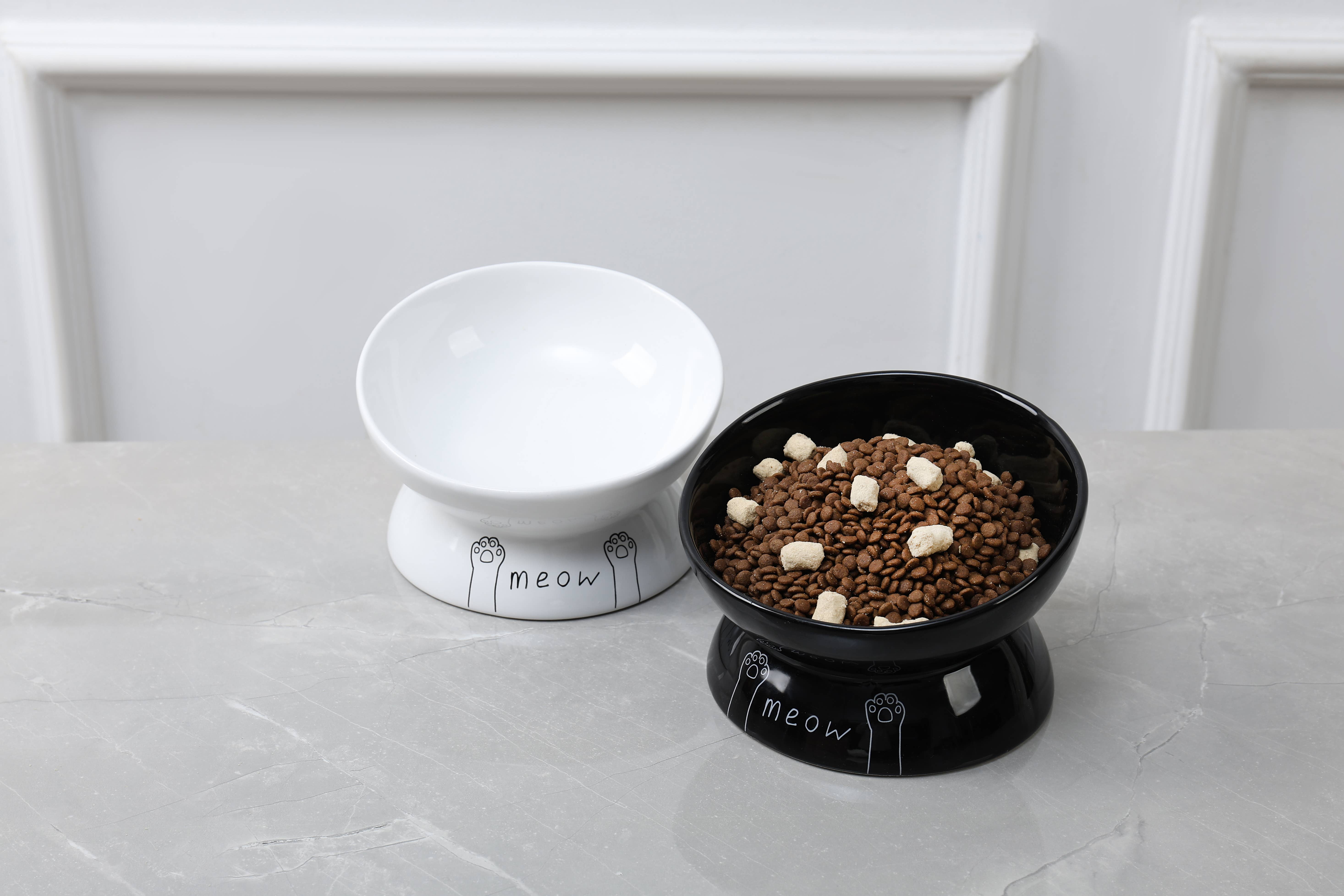 Park Life Designs - Wholesale Pet Elevated Bowl - Cat/Dog - Meow Elevated Ceramic Cat Dish - Ideal For Food Or Water7