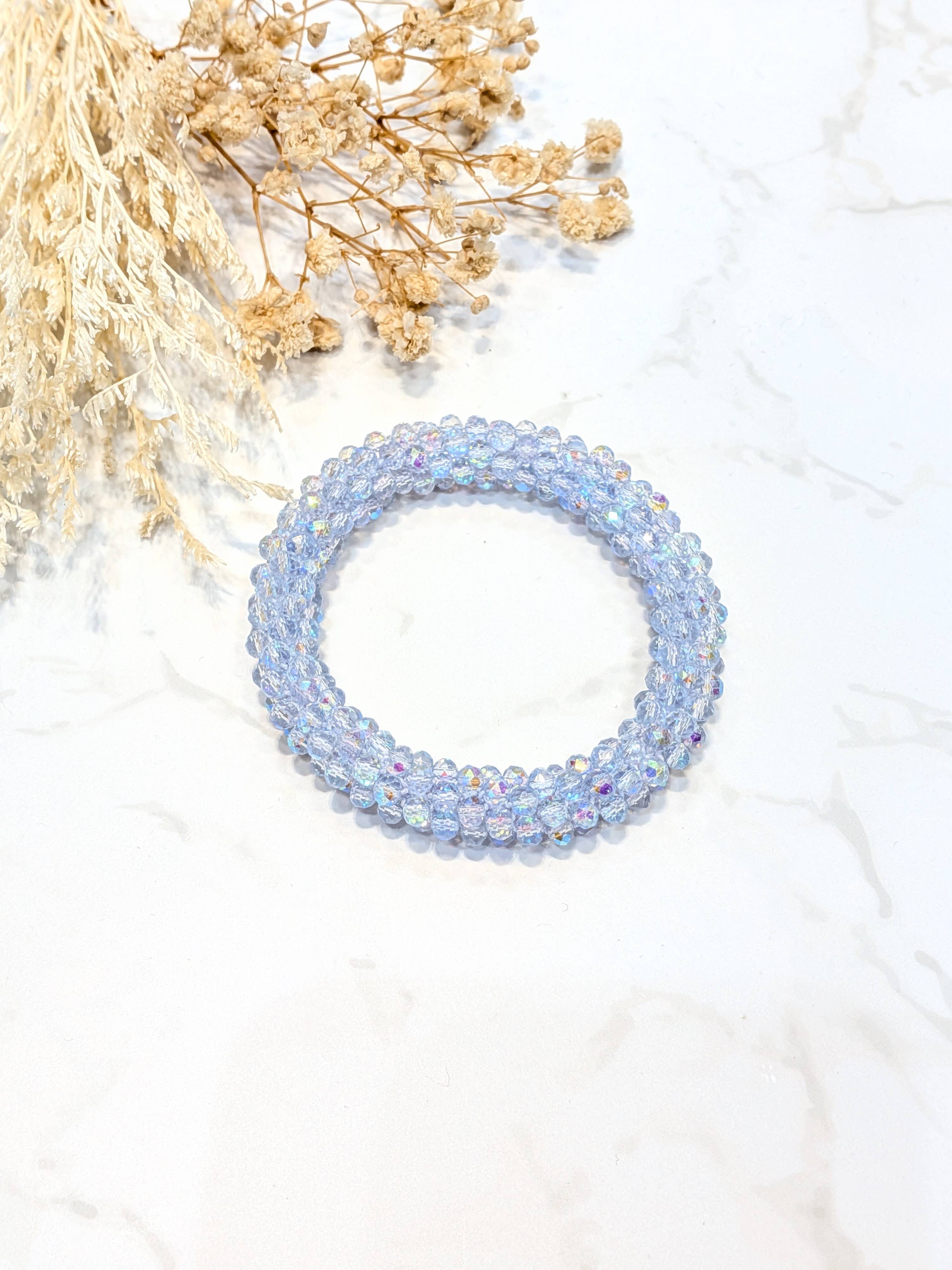 LOLO & YAYA - Wholesale Link & Chain Bracelet - Blue-tone crystal effect bracelet13