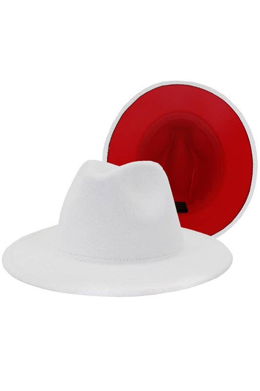 Suzie Q USA - Wholesale Fedora - Women's - Two-tone Color Matching Fedora Hat13