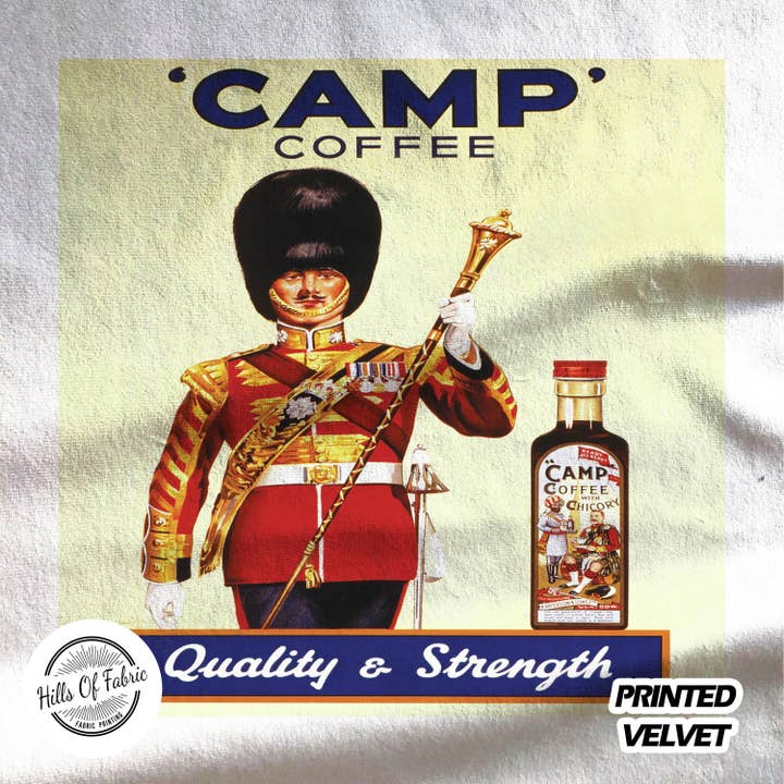 Panel de tela estampado 77 Camp Coffee para venta al por mayor de Hills Of Fabric