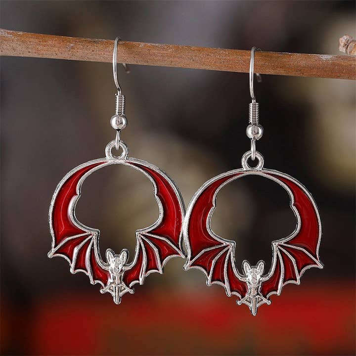 ACCITY - Wholesale Dangle Earrings - PERSONALIZED FUNNY DARK BAT PENDANT EARRINGS_CWAJE19732