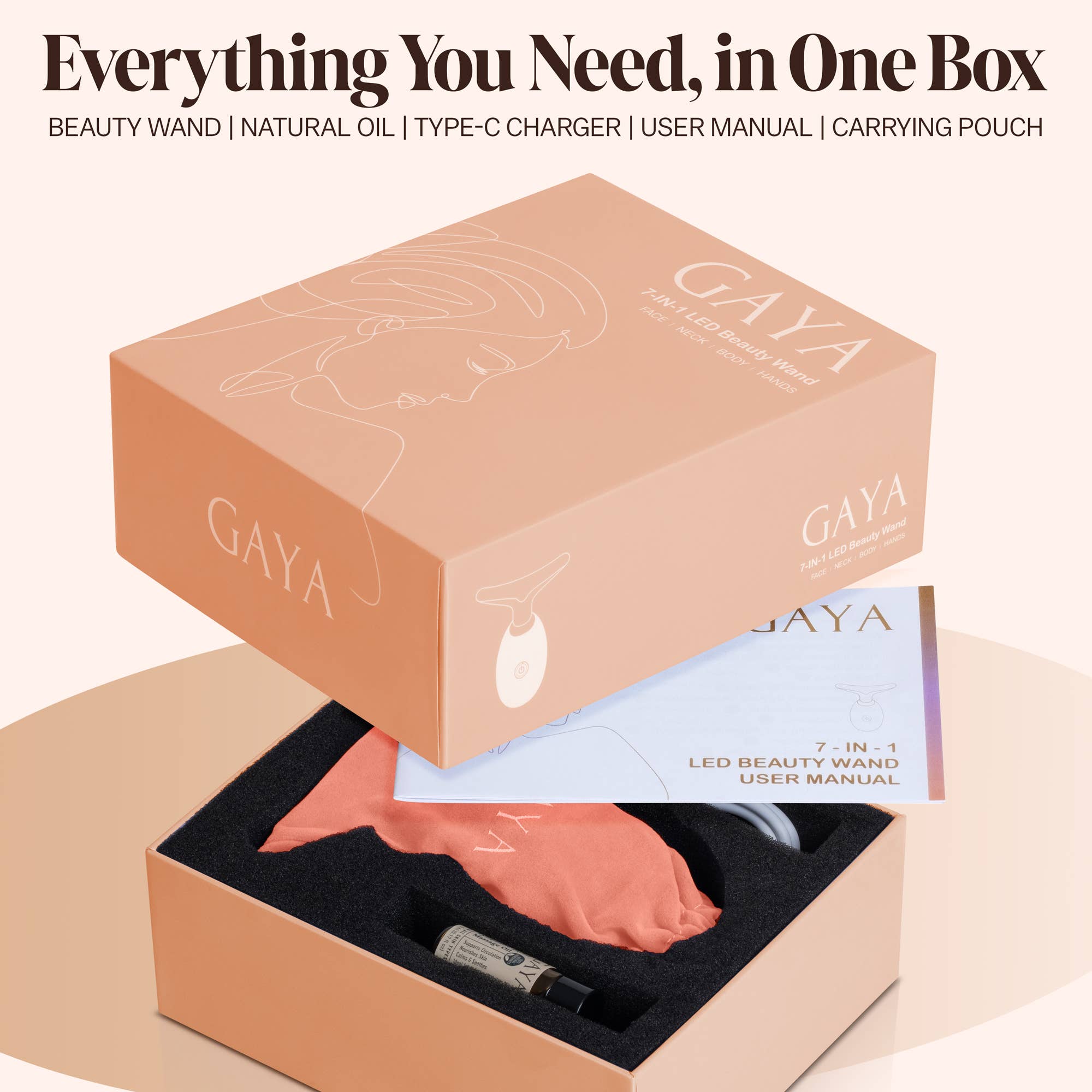 GAYA - Wholesale Electronic Skincare Device - Red Light Therapy 7-in-1 Beauty Wand – Lift, Glow & Smooth6