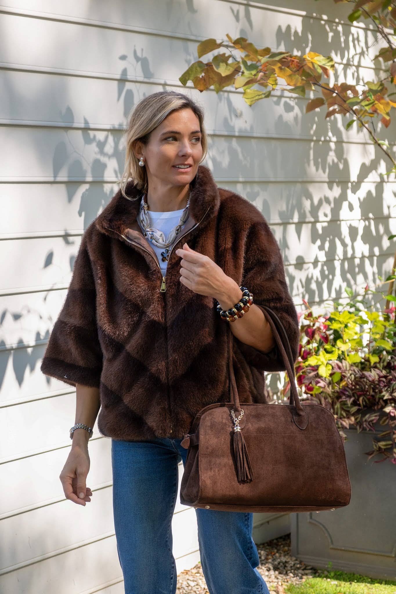 Lisi Lerch - Wholesale Top Handle Bag - Women's - Megan Faux Suede Medicine Bag - WS4