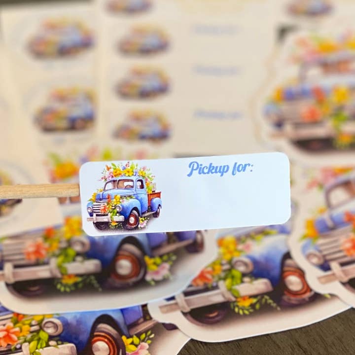 Stickers „Pickup For” vrachtwagencollectie van april (60) voor wholesale door KL Design Works