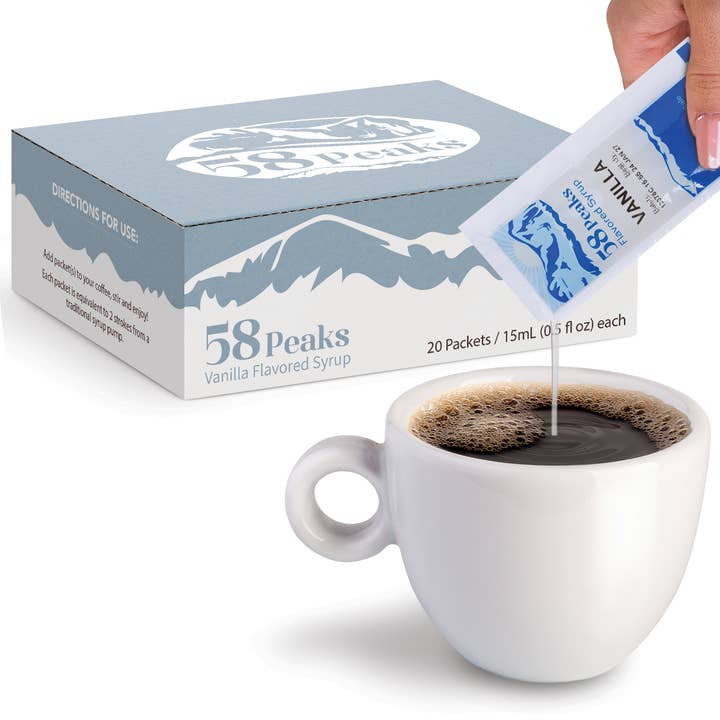 Sirop saveur vanille - 20 unités pour la vente par 58Peaks