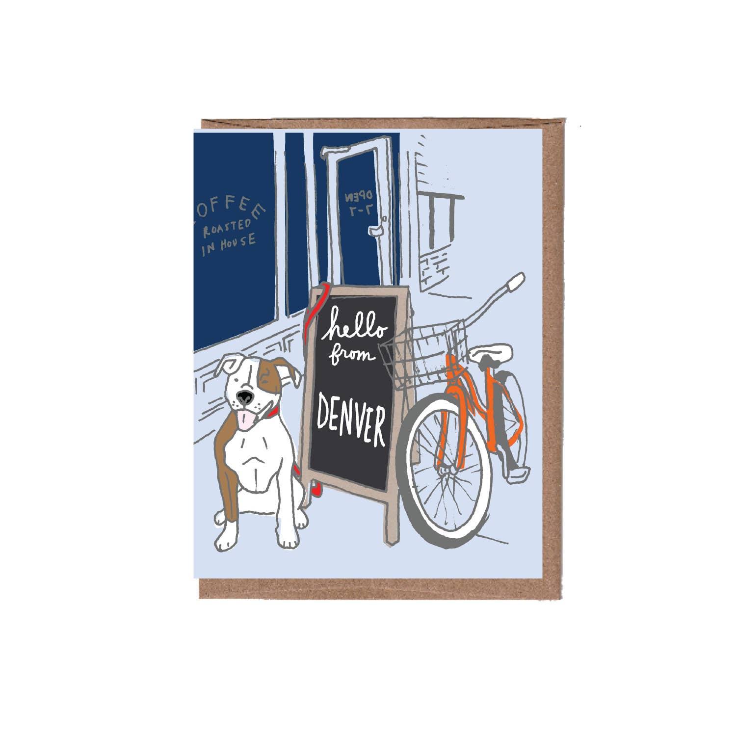 La Familia Green – wholesale Vardagliga hälsningskort – Stad/stat kafé gratulationskort9