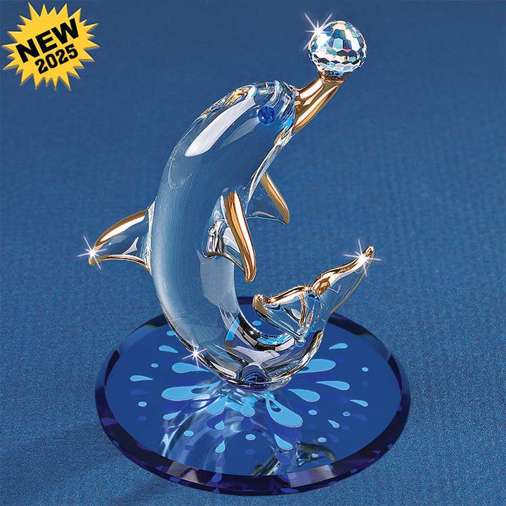 S2 292-CB: Dolphin W/Crystal Ball for wholesale by Glass Baron