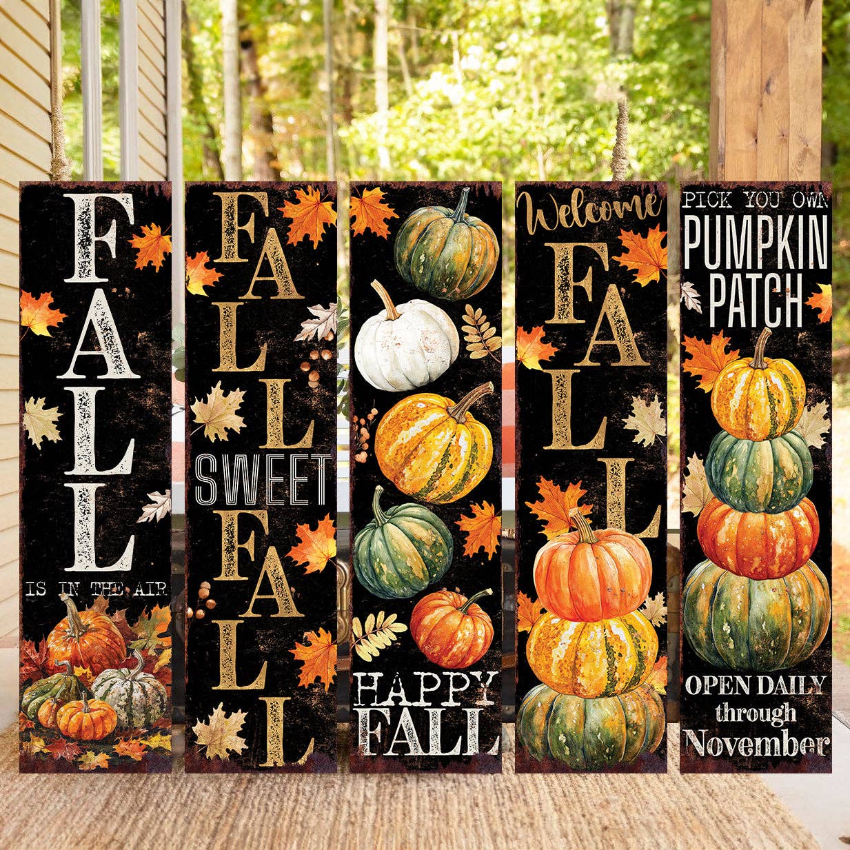 Something Different Wholesale Paillasson Naturel Feuilles De Citrouille Hello Fall – Bienvenue Aux Invités Avec Ambiance Automnale, Tapis D' Intérieur/extérieur Avec Dos Antidérapant, 45,7 X 76,2 Cm