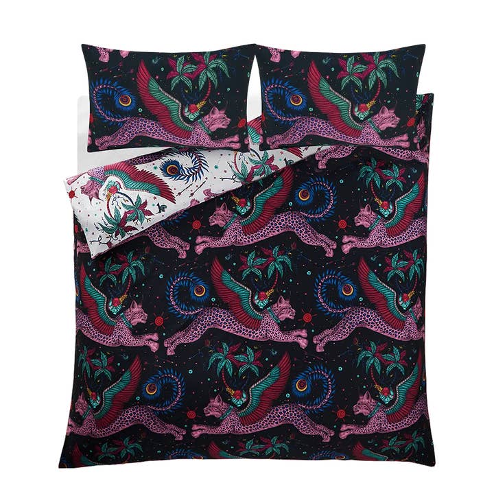 Marine/wit Lynx beddengoedset - maten VK/EU voor groothandel op Faire6