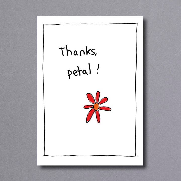 Bedankt Petal — bedankkaart voor wholesale door Little Gallery