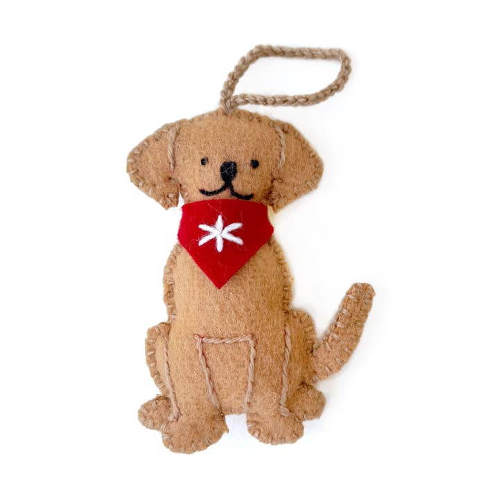 Ornaments 4 Orphans - Venta al por mayor Adornos - Ornamento de lana bordado de perro con bandana0