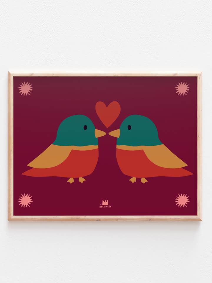 Poster - The Two Birds (30x40 cm) for wholesale by Ma Petite Vie