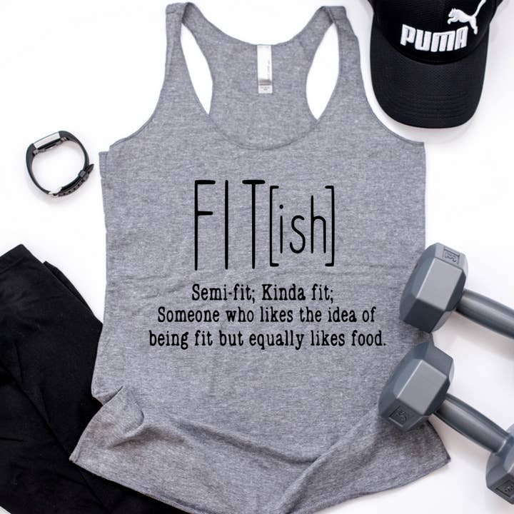 Fit Fish Workout tanktop met grafische print voor wholesale door FAMS design