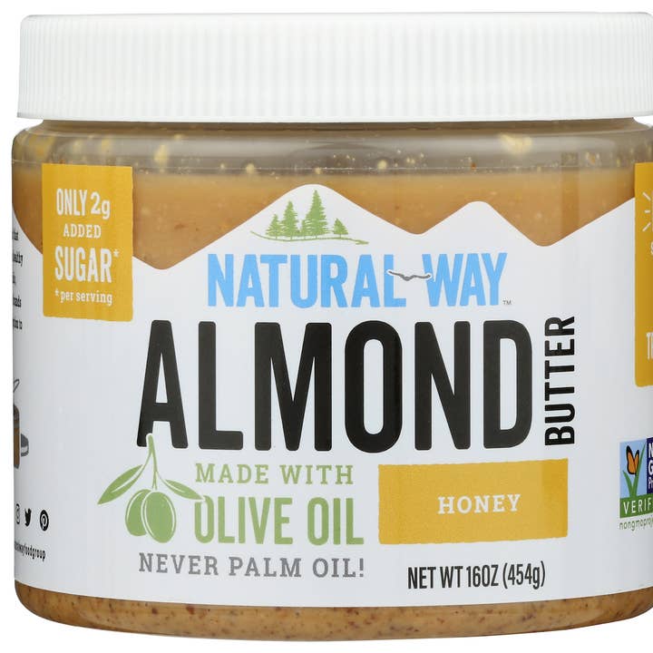 Natural Way – Manteiga de frutos secos por atacado – Manteiga de amêndoa com mel feita com azeite0