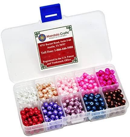 Mandala Crafts - Wholesale Beads - Glass Pearl Beads for Jewelry Making, Faux Pearls with Hole6