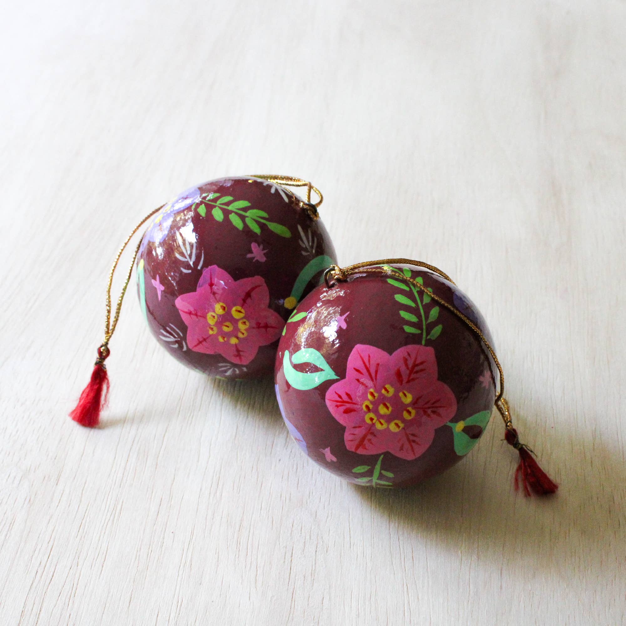 Venture Imports LLC - Wholesale Ornament - Paper Mache Ball Ornaments2