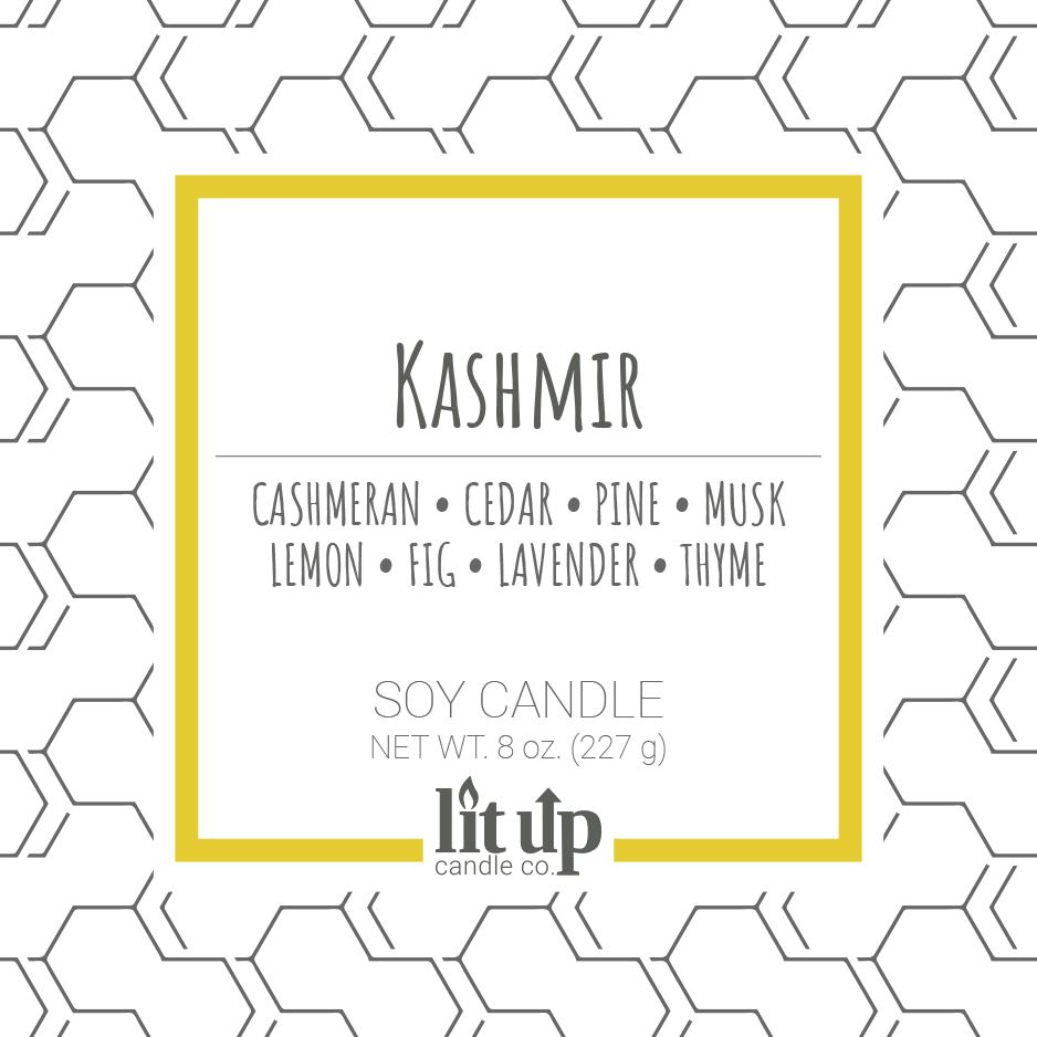 Lit Up Candle Co. – wholesale Burkljus – Cashmere doftande 8 oz. sojaljus i ölflaskor5