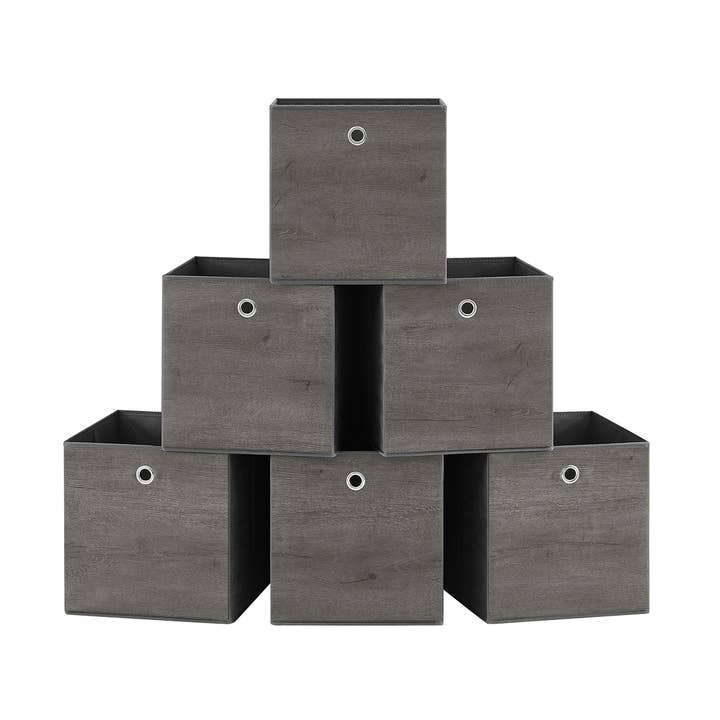 Set mit 6 Aufbewahrungswürfeln 11,8 x 11,8 x 11,8 Zoll, Nebelgrau für den Großhandel von Greenwestons