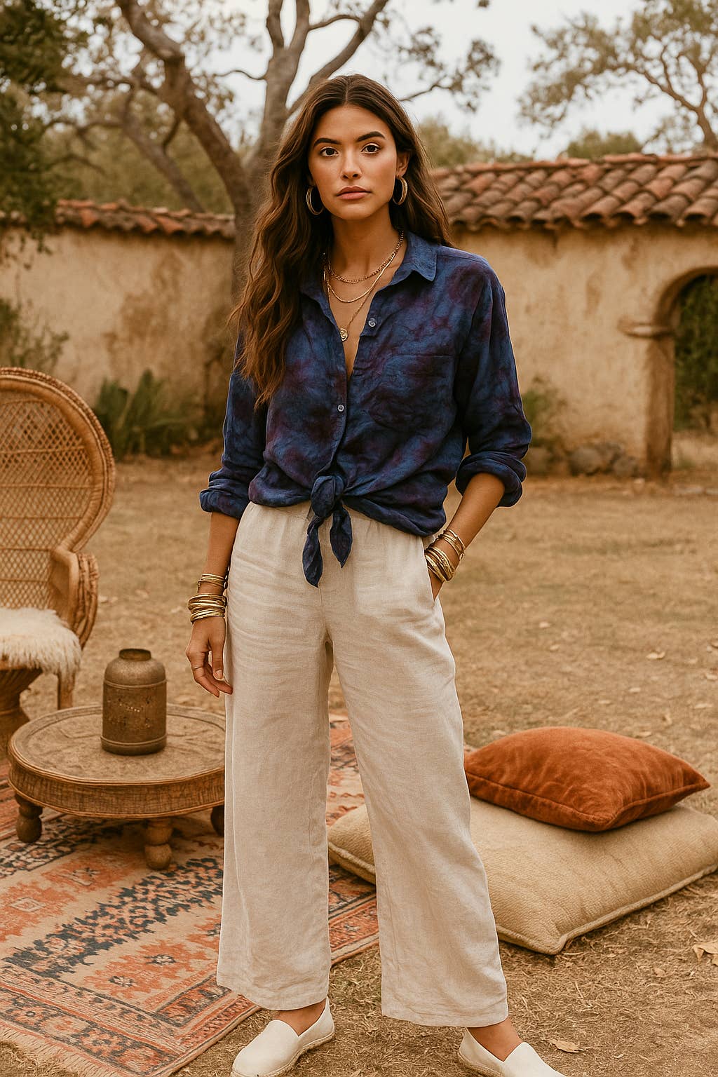 The Nu Vintage - Wholesale Button Down Shirt - Women's - Carly Top