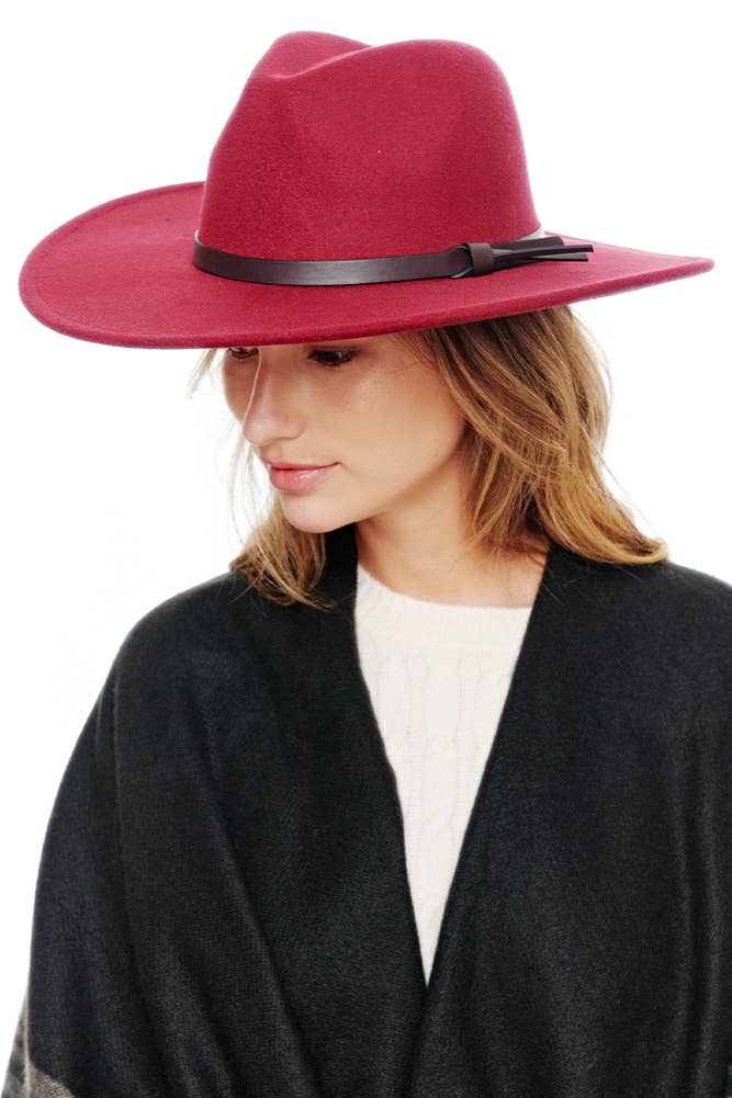 Hana - Wholesale Fedora - Women's - Felt Wide Brim Fedora Hat0