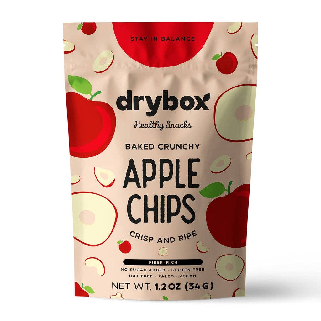 Biggbrands GmbH – Großhandel Fruchtsnacks – Drybox Trockene Apfelchips - Chips Doypack (34g) 1,2OZ0
