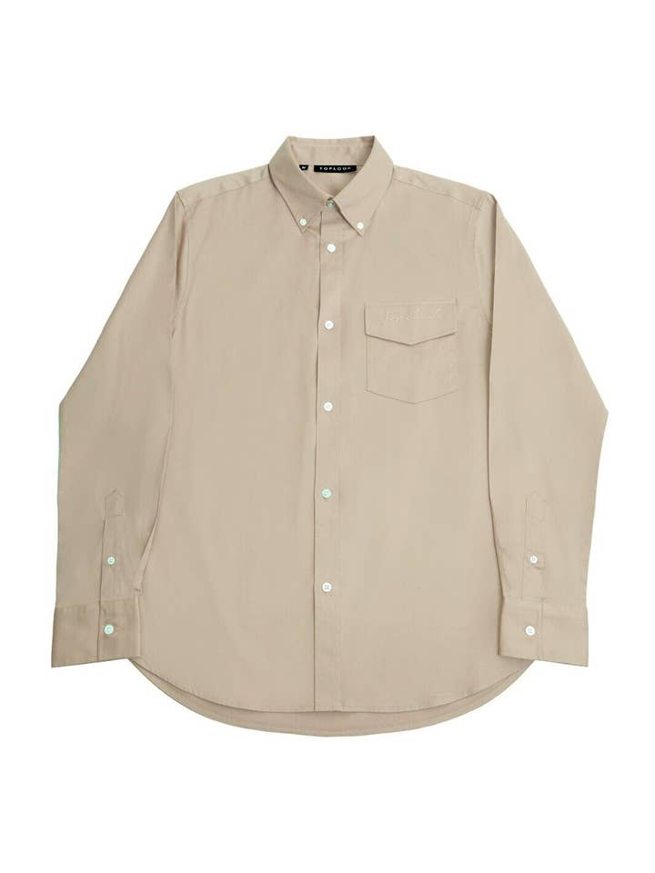 Mens Formal Shirt Long SLeeve Regular Fit Top - Wild Dove for wholesale by TOPLOOK LONDON