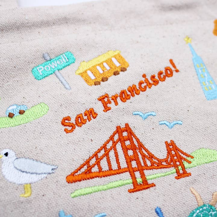 Tomoko Maruyama - Wholesale Lunch Bag/Box - Embroidered San Francisco Landscape Lunch Bag3