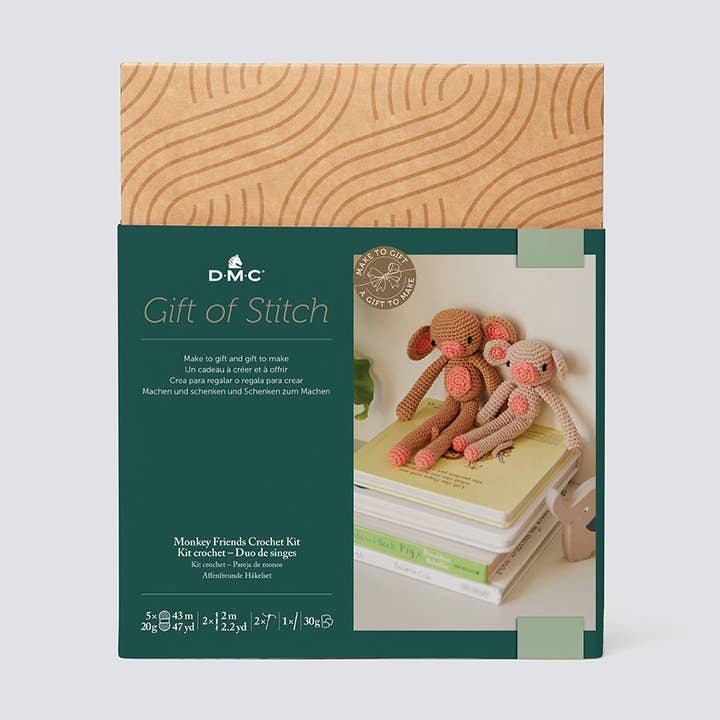 Monkey Friends - DMC Gift of Stitch – Crochet Kit for wholesale by The DMC Group