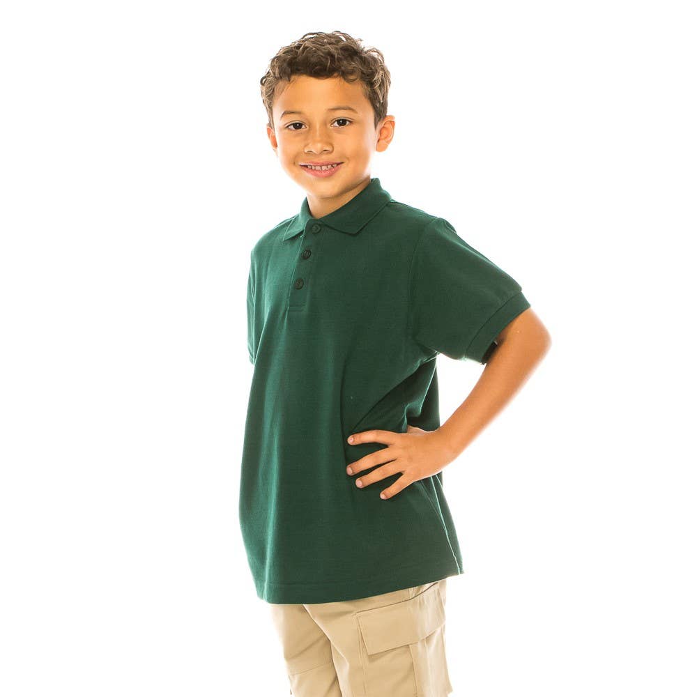 Unik - Wholesale T-Shirt - Kids - Boy's Premium Polo School Uniform Shirt Sizes 5-18 Green2