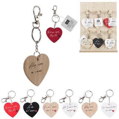 TSJJ - Wholesale Keychain - Unisex - Heart Keychain Love Words