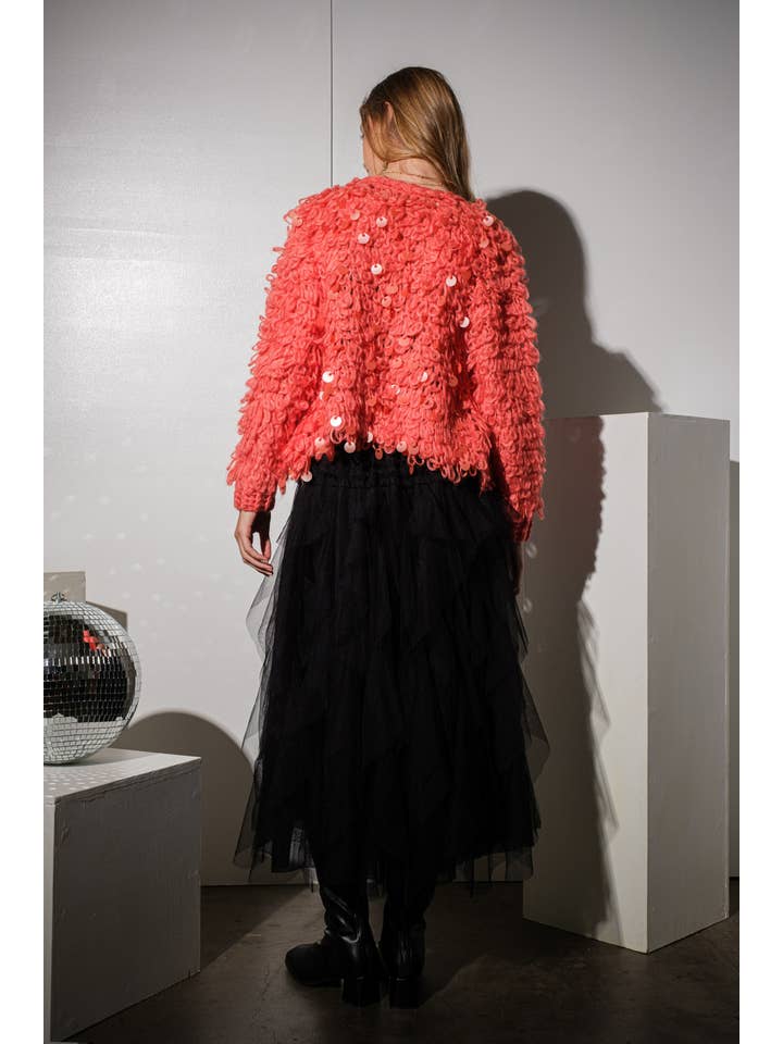 Hesperus – Engroshandel Cardigan - Dame – PAILLETTER PYNTET SWEATER CARDIGAN