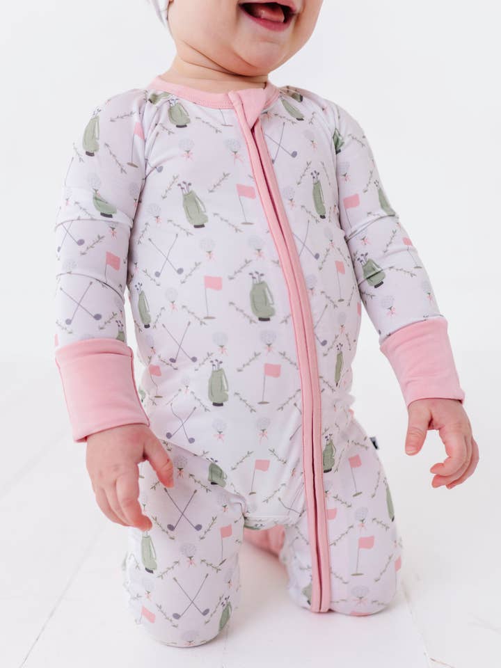 Kiki + Lulu - Wholesale Jumpsuit - Baby - Dressed to the Tee Convertible Footies- Pink3