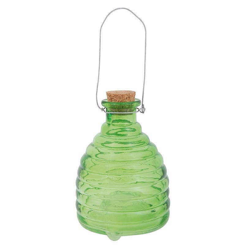 Esschert Design USA - Wholesale Outdoor Ornament/Decor - Beehive Style Wasp Trap, Glass, Green/Blue/Pink2