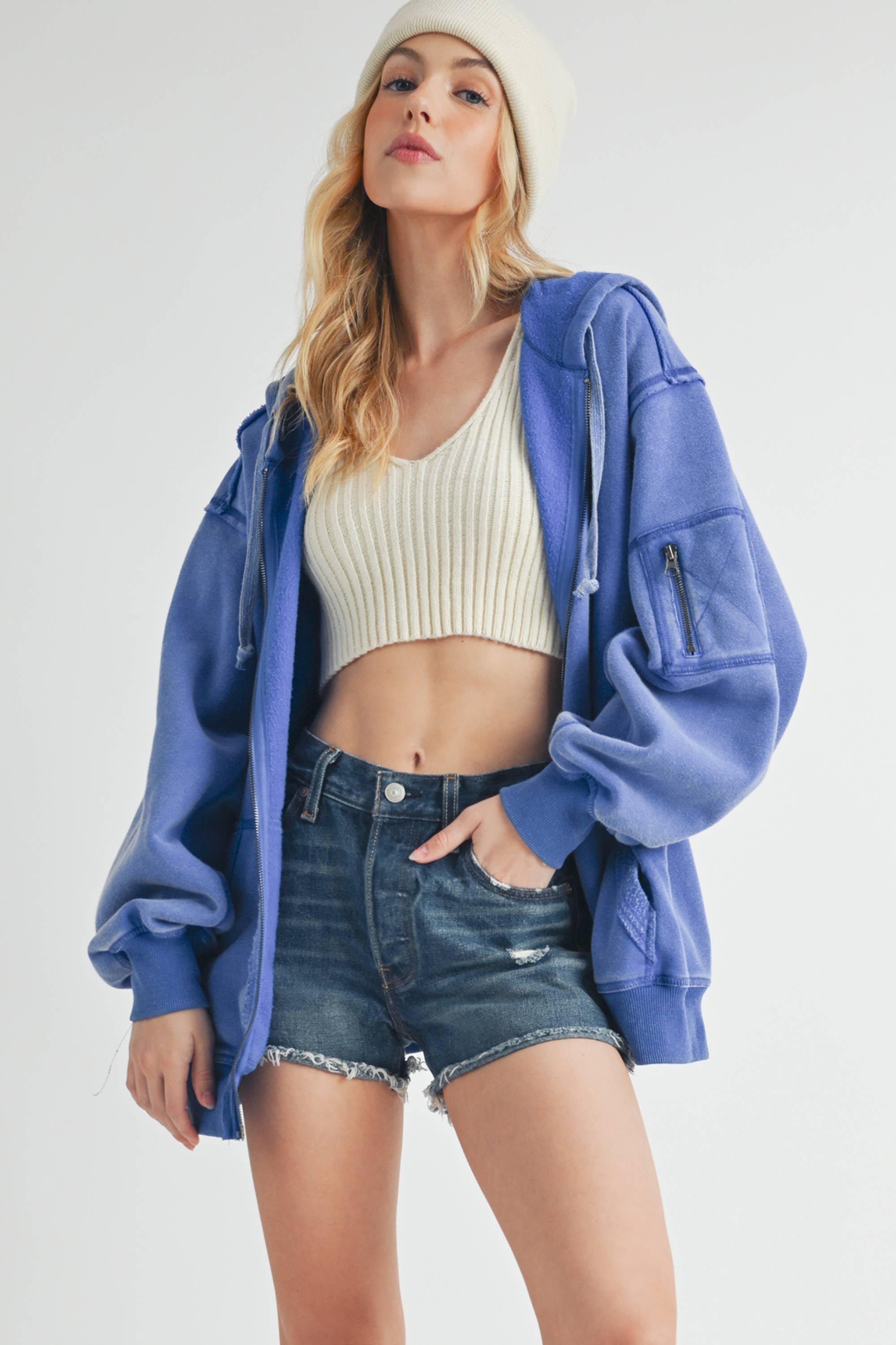 AEMI + CO - Vente Veste – femme - Veste à capuche Fiori 5131EK 25