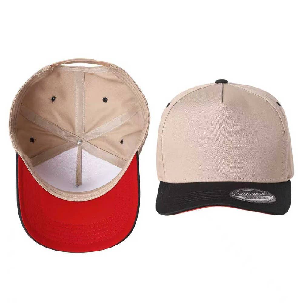 DOBBI - Wholesale Flat Brim Cap - Unisex - 5 Panel Snapback Caps82