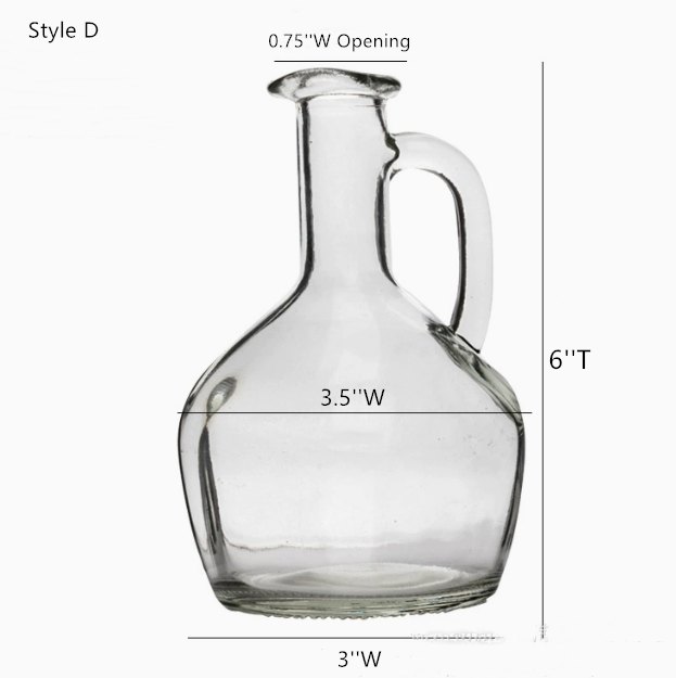 Sweet Home Deco - Wholesale Vase - Glass Bud Vase with Handle,  Mini Glass Flower Pot, Clear3