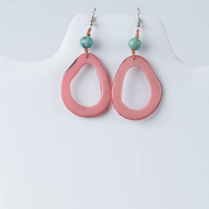 TaguArtsy - Wholesale Dangle Earrings - Alicia Tagua Oval Drop Earrings | Handmade & Lightweight 2