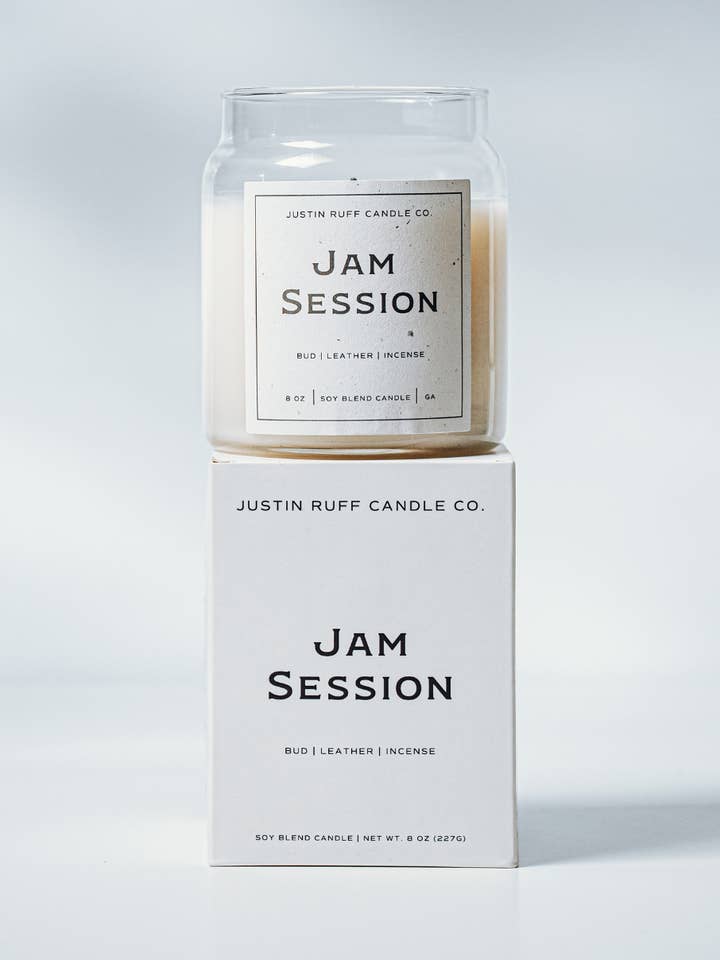 Jam Session for wholesale by Justin Ruff Candle Co,