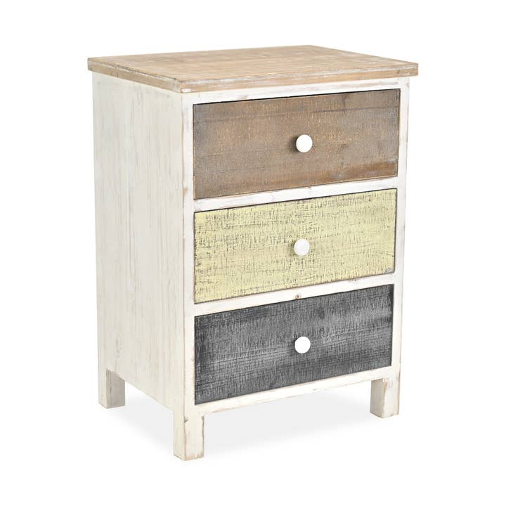Westley Urban Style Wood 3 Drawer Nightstand for wholesale by Cheungs Home Decor