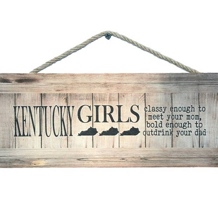 Cartel elegante y atrevido de KY Girls, cuerda adjunta para colgar para venta al por mayor de Layne Wilson