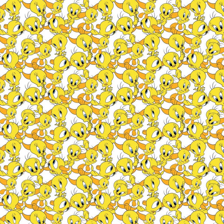 01 Blanc Looney Tunes - Tweety - Flanelle 100 % coton en vente sur Faire