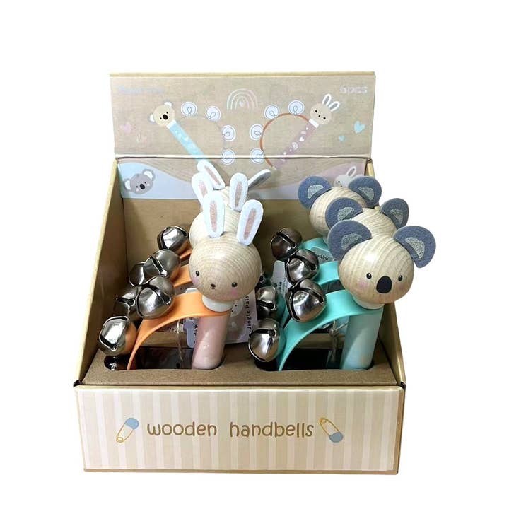 ToysLink - Wholesale Wood Toy - Kids - Wooden Koala & Bunny Hand Bell