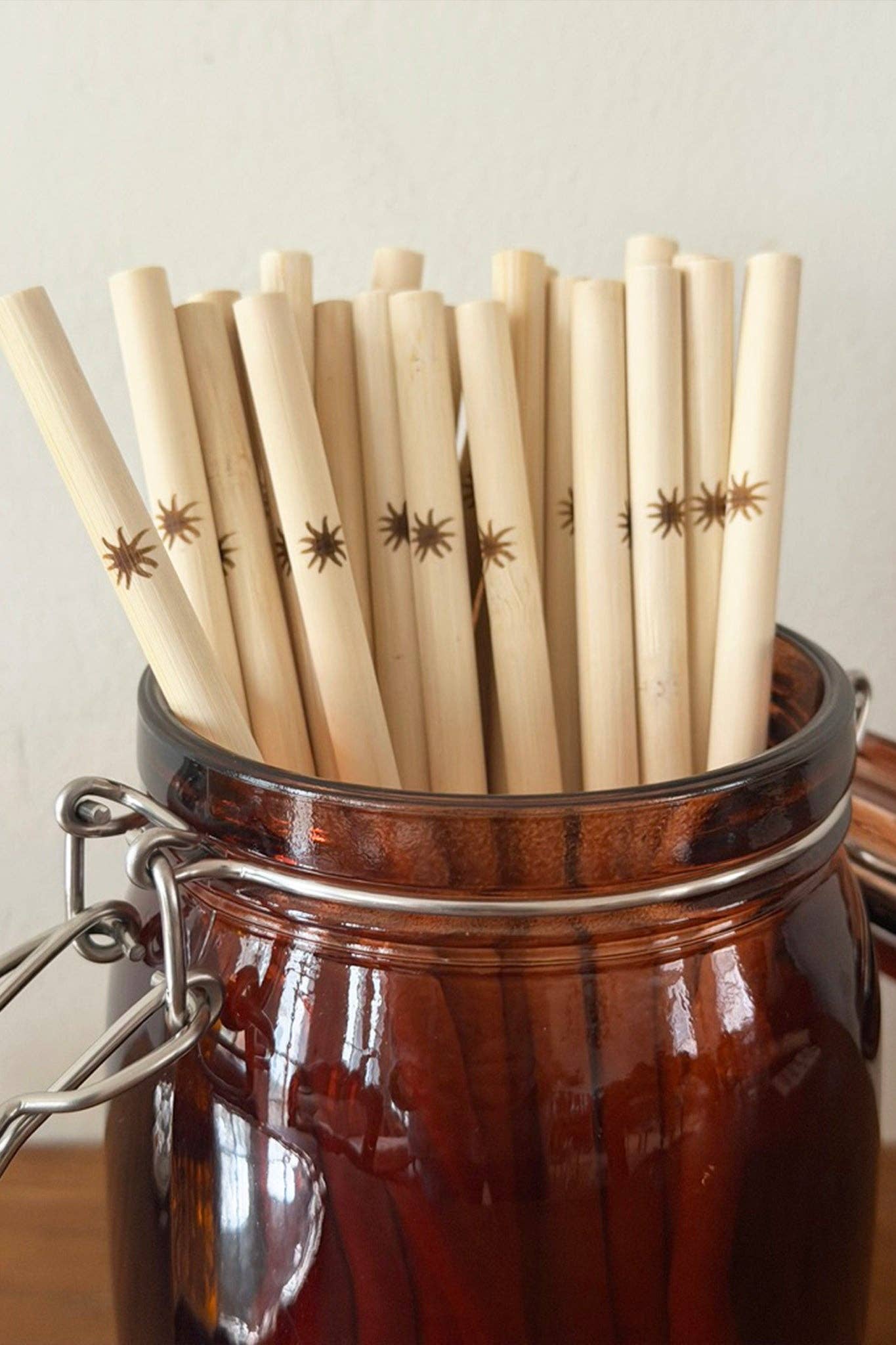 maaterra - Wholesale Drinking Straw - Bamboo Straws | 8 Inch | 24 count1