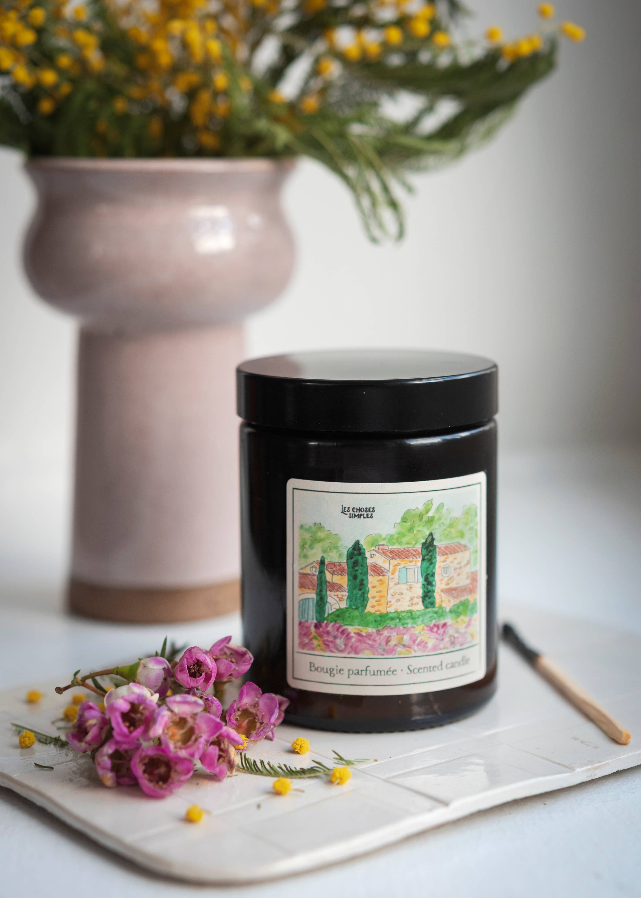 Les Choses Simples - Wholesale Jar/Filled Candle - Medium Scented Soy-Wax Candle "Lavender Fields"3